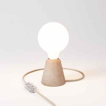 MOSAIC Lampensockel Kegel aus Erlenholz – Creative Cables