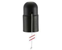 Iso-Fassung E27, schwarz, mit Zugschalter