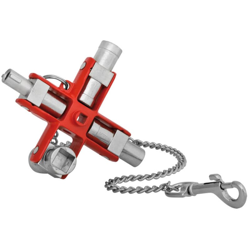 Schaltschrankschlüssel, SUBMASTER 9 IN 1, Metallguss, L 96, B 92