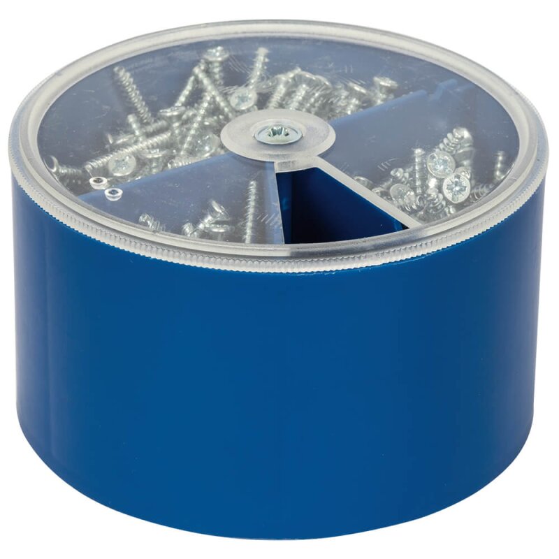 Geräte-Deckelschrauben-Box, mit 300 PZ1/Schlitz-Schrauben