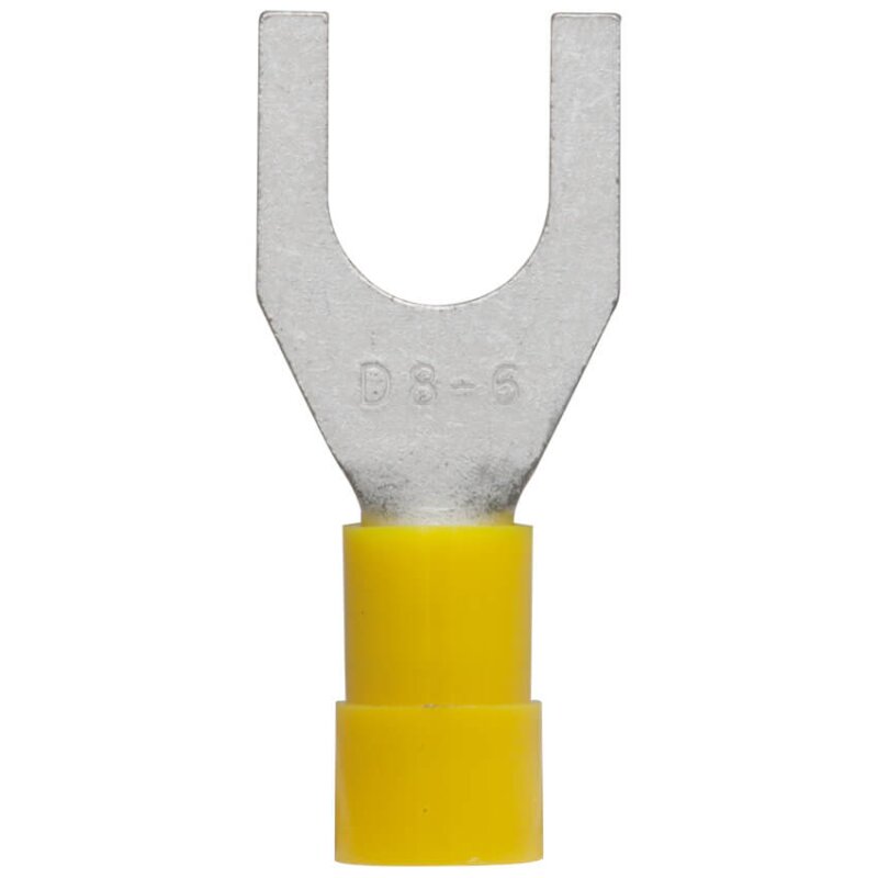 Gabelkabelschuh, 4 - 6², 8 mm, gelb 4 - 6² 8 mm