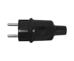 Schutzkontakt-Stecker, Vollgummi, Universalausführung