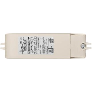 elektronischer NV- Sicherheitstrafo, MINIWOLF 70 LED, 230/12V-AC/5-70W-Halogenlampen 230/12V-AC/2,5-50W-LED-Lam
