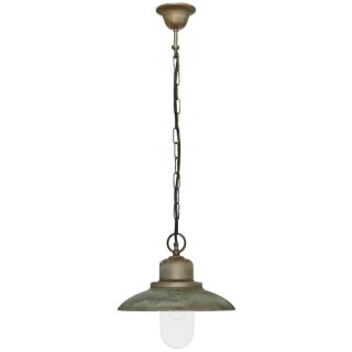 Moretti Luce Außenpendelleuchte PATIO, 1 x E27, Ø  300 H 135, IP44, Altmessingguss patiniert 1352.T.AR