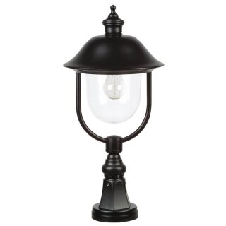 Außenstandleuchte, 1 x E27/100W, schwarz, Polycarbonatglas klar