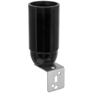 Iso-Fassung E14, schwarz, mit Metallwinkel