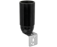 Iso-Fassung E14, schwarz, mit Metallwinkel