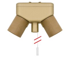 Iso-Doppelarmatur, 2 x E27, gold