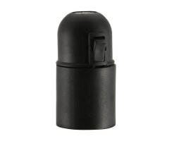 Iso-Fassung E27, schwarz, mit Wippschalter