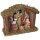 Weihnachtskrippe mit Figuren, B 200, H 150, T 80, batteriebetrieben
