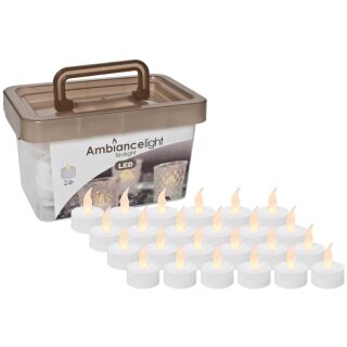 24 LED-Teelichter, H 45, batteriebetrieben