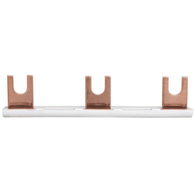 Phasenschiene, 3-polig, zum Verbinden von 3 Phasenverteilerblöcken, 125A, 16 mm²