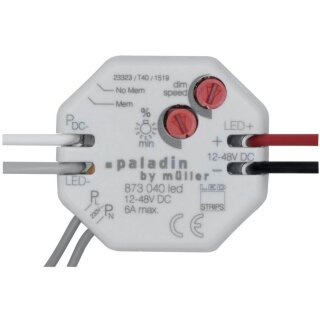 Einbau-LED-FLEX- Streifen-Tastdimmer, DC/12 - 48V/6A