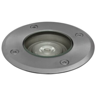 Erdeinbaustrahler, GU10/230V/35W, EDELSTAHL, rund, TELESOUND