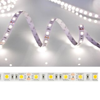 LED-Flexstreifen, 300 LEDs, 12V/72W-6000K, 5 m, SMD 5050, IP20, LEDI 6000K 1.320 lm/m 