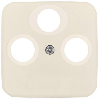 Zentralplatte, für TV/Radio/SAT- Antennensteckdose, DURO 2000 SI, weiß
