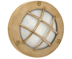 Moretti Luce Schiffsleuchte Messing mit Gitter –...