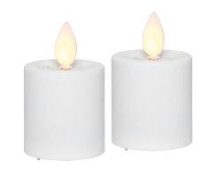 LED-Kerzen, M-TWINKLE, 2er-Set, orange flackernde LED