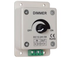 LED-Dimmer mit Poti, für Flexstreifen, Anschluss...