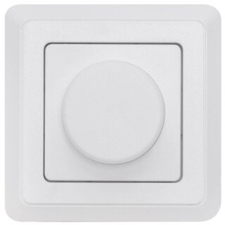 Druck-/Wechsel- Komplett-Dimmer, 25 - 300W oder LED 1 - 100W, Phasenabschnitt, reinweiß