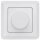 Druck-/Wechsel- Komplett-Dimmer, 25 - 300W oder LED 1 - 100W, Phasenabschnitt, reinweiß