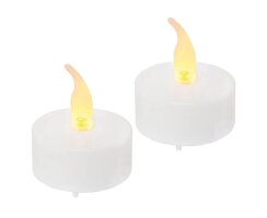 LED-Teelichter, 2er-Set, je 1 flackernde orange LED, mit...