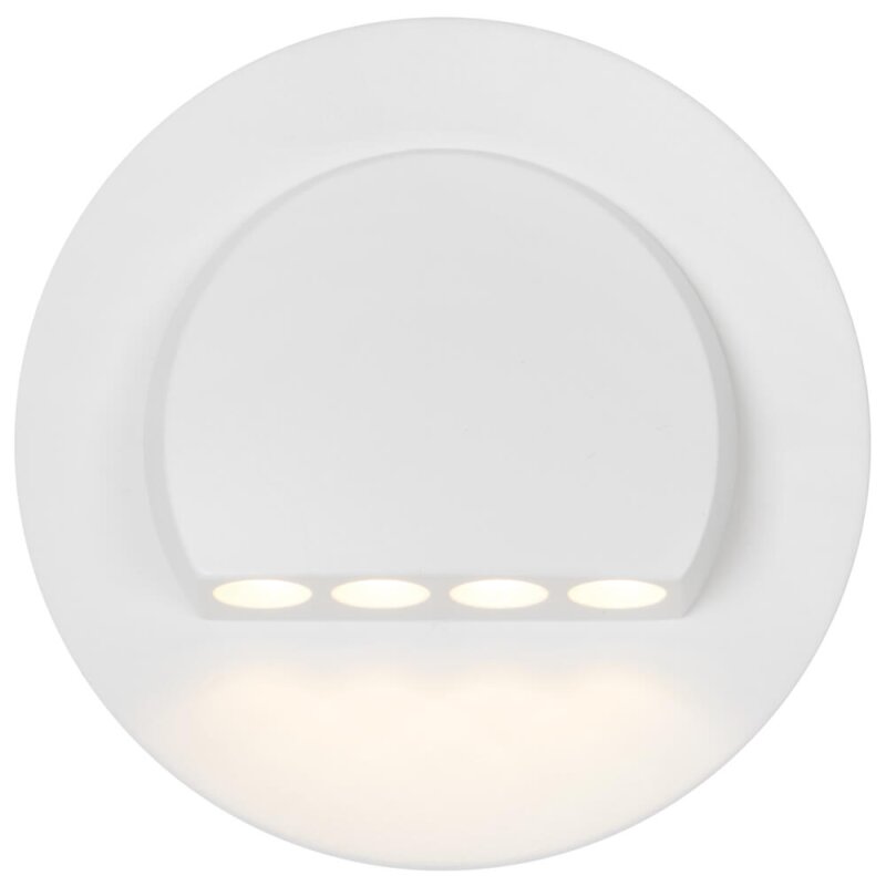 Treppeneinbauleuchte, LEDs/230V/0,93W, weiß, RUBI weiß