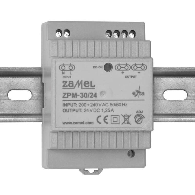 Reiheneinbau-Netzteil, 24V-DC/30-100W 30W (2,5A) H 90, T 66, B 62,5, 3,5 TE