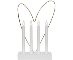 Weihnachtsleuchter, GLOSSY HEART, 4 x E10/55V/3W