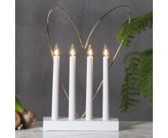 Weihnachtsleuchter, GLOSSY HEART, 4 x E10/55V/3W
