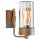 Außenwandleuchte E27 Vintage – Wandlampe außen Messing Glas IP44 Silindar 3390
