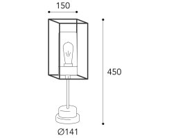 Moretti Luce Außensockelleuchte CUBIC, Altmessingguss patiniert Glas transparent 1 x E27/52W