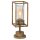 Moretti Luce Außensockelleuchte CUBIC, Altmessingguss patiniert Glas transparent 1 x E27/52W