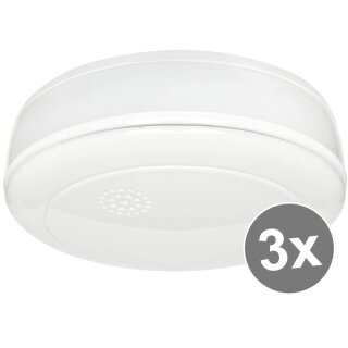 Rauchmelder, 3er-Set, RM218, fotoelektrisch, inkl. 10-Jahres-Lithium-Batterie