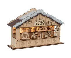 Weihnachtsmarkthütte, warmweiße LEDs,...