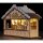 Weihnachtsmarkthütte, warmweiße LEDs, Schwibbbogenverkäufer