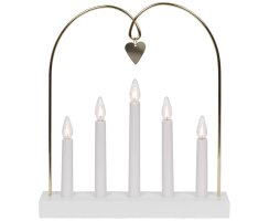 Weihnachtsleuchter, GLOSSY BOW, 5 x E10/55V/3W
