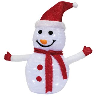 Weihnachtsleuchter, TECIDY, Schneemann, 45 warmweiße LEDs