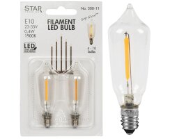 LED-Filament-Topkerze, klar, E10/23-55V/0,4W, 1900K