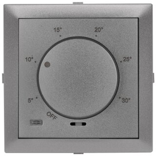 Zentralplatte, für Thermostat, LOGUS 90, anthrazit-grau
