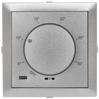Zentralplatte, für Thermostat, LOGUS 90, alu-silber
