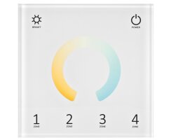 DUAL-Color-Funk-Touchpanel, EASY CONNECT, 4-Zonen