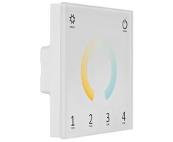 DUAL-Color-Funk-Touchpanel, EASY CONNECT, 4-Zonen