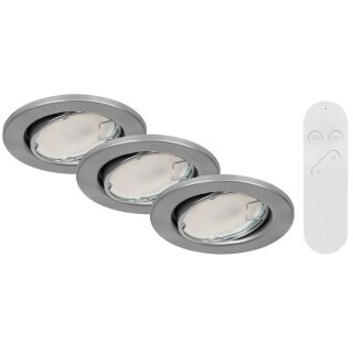 Einbaustrahler-Set, 3x LED/GU10/4,9W, 400 lm, 2700-6500K + RGB