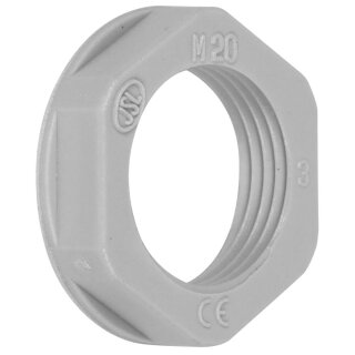 Iso-Gegenmutter, metrisch, grau, halogenfrei