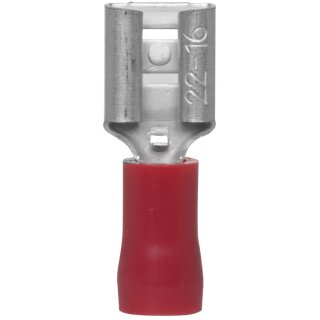 Flachsteckhülse, mit PVC-Isolation, nach DIN 46237