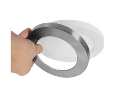Dekoring, Eisen gebürstet, für Downlights