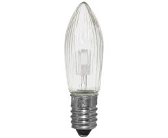 LED-Topkerze, klar, E10/8-55V, warmweiß