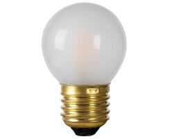 LED-Filament-Lampe, Tropfen-Form, matt, E27/1W, 90 lm, 2400K