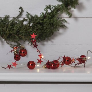 LED-Minilichterkette, XMAS, 10 warmweiße LEDs